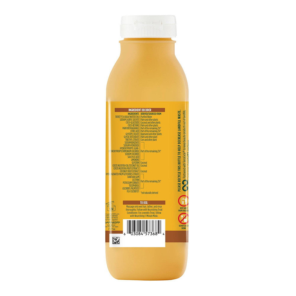 Garnier Fructis Nourishing Treat Shampoo, For Dry Hair, Coconut, 11.8 fl. oz