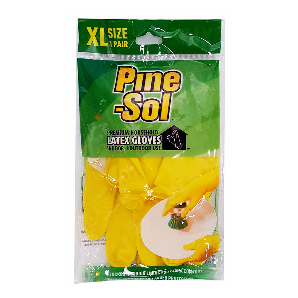 Pine-Sol Premium Latex Gloves, Medium, 1 Pair