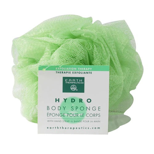 Earth Therapeutics Hydro Body Sponge with Hand Strap for Gentle Cleansing and Exfoliating Skin 1Ea