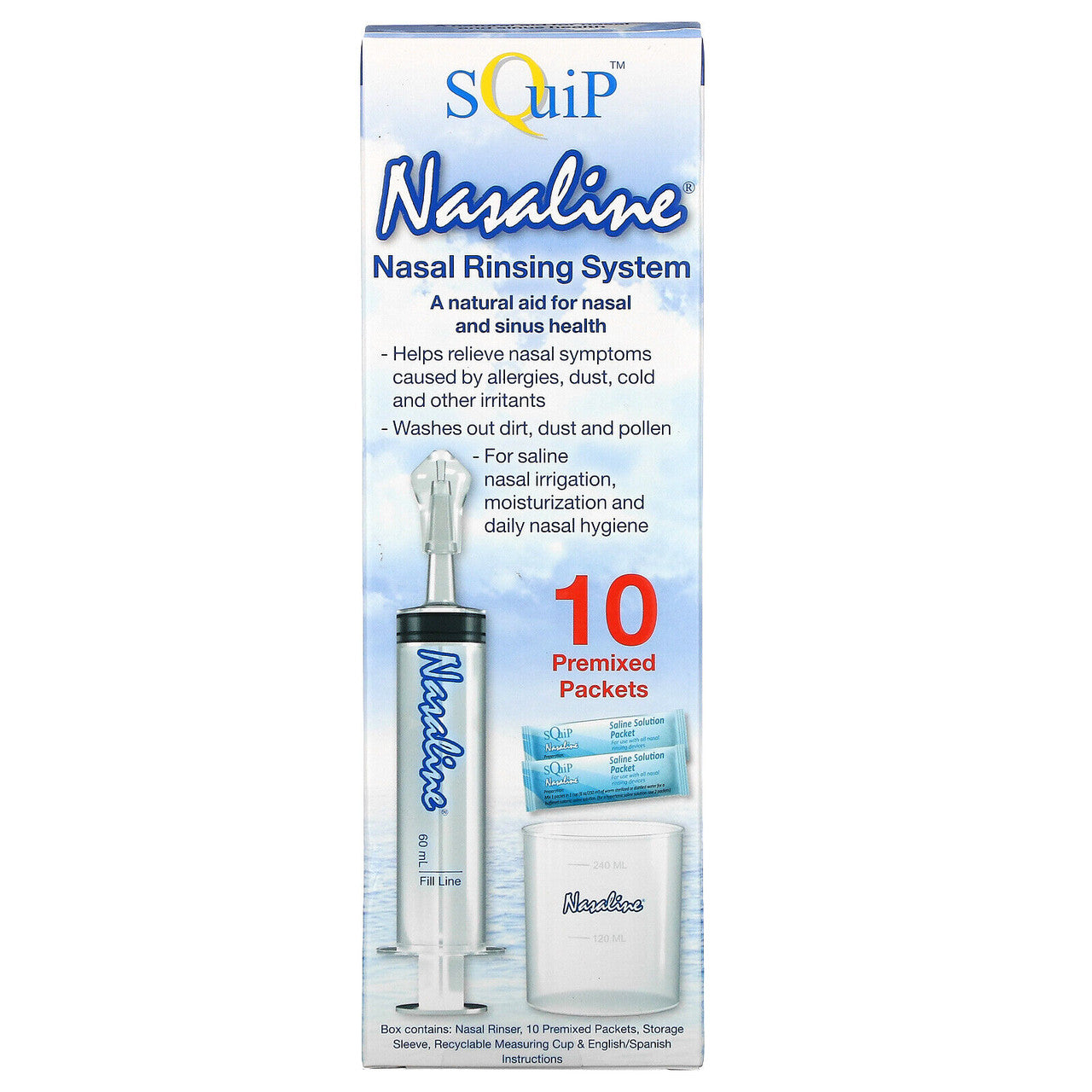 Squip Nasaline The Nasal Rinsing System Adult Irrigator, 1 Ea