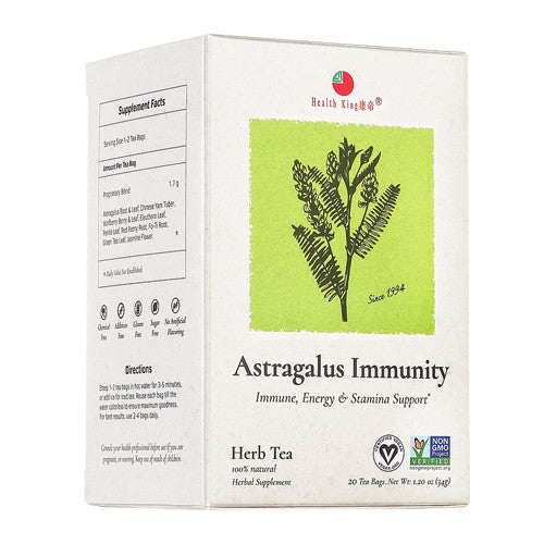 Health King Medicinal Teas Astragalus Immunity Herb Tea Bags, 20 Ea