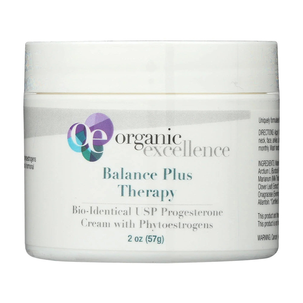 Organic Excellence Balance Plus Therapy Progesterone Cream, 2 Oz