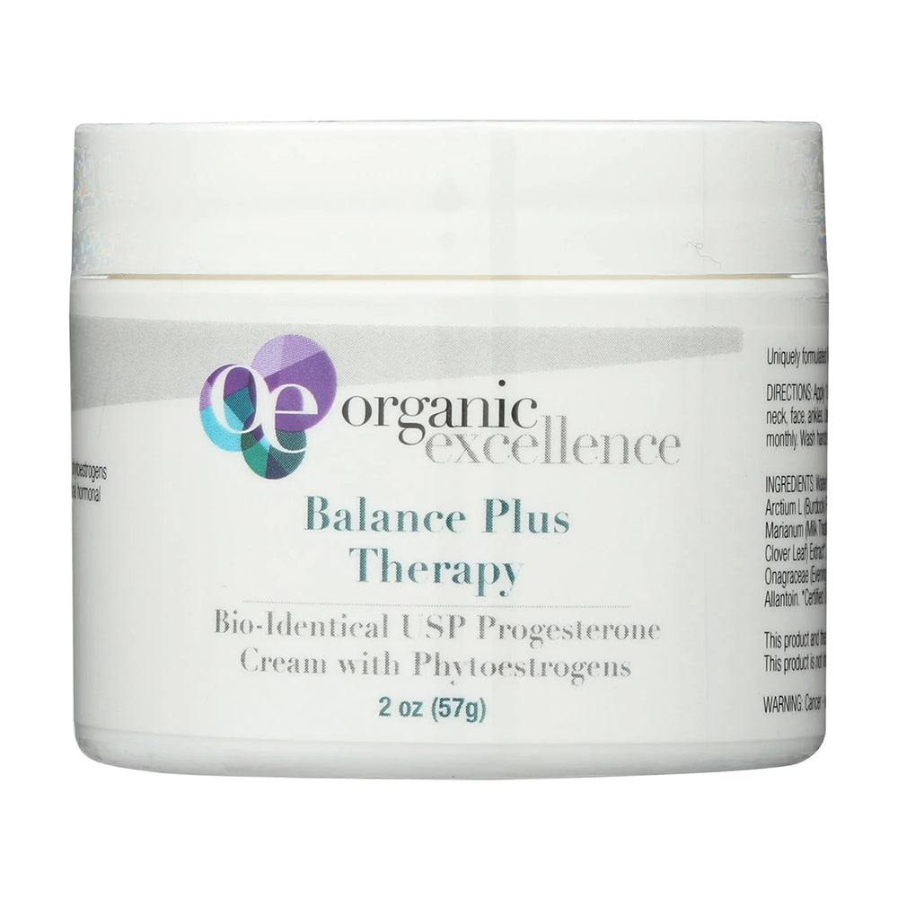 Organic Excellence Balance Plus Therapy Progesterone Cream, 2 Oz