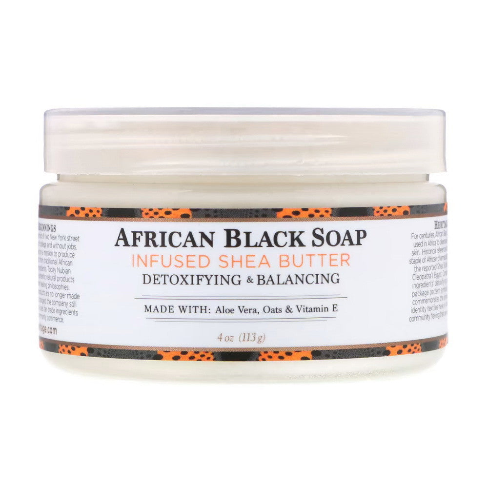 Nubian Heritage African Black Soap with Shea Butter, 4 Oz