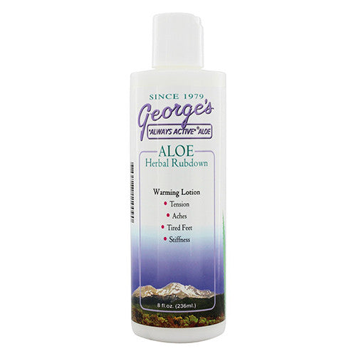 Georges Always Active Aloe Herbal Rubdown Warming Lotion, 8 oz