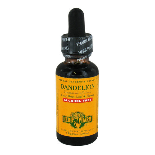 Herb Pharm Liquid Dandelion Glycerite Extract, Alcohol-Free, 1 Oz