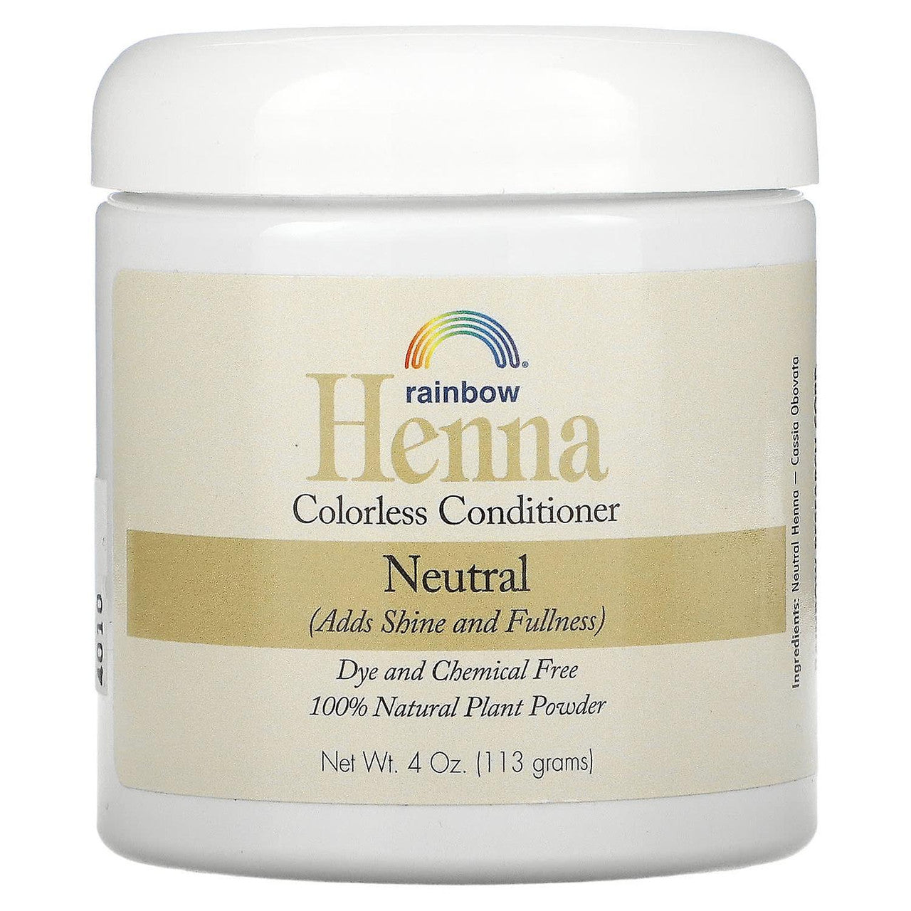 Rainbow Research Henna Hair Colorless Conditioner, Neutral, 4 Oz