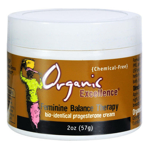 Organic Excellence Feminine Balance Therapy Progesterone Cream, 2 Oz