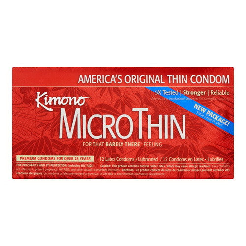 Kimono MicroThin Ultra Thin Lubricated Latex Condoms, 1 Ea