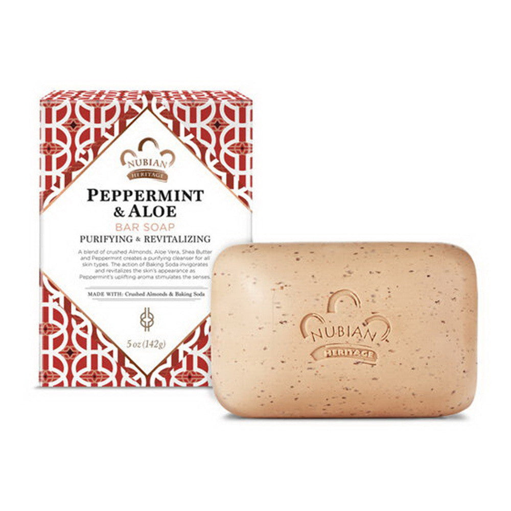 Nubian Heritage Peppermint And Aloe Bar Soap, 5 Oz