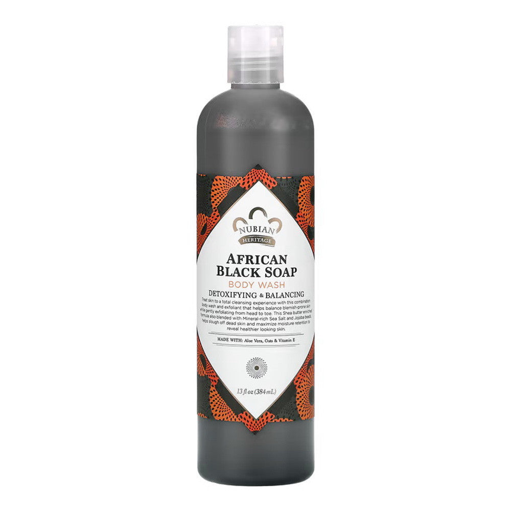 Nubian Heritage African Black Soap Body Wash - 13 Oz