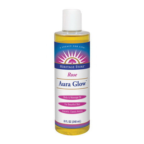 Heritage Aura Glow Skin Lotion, Rose, 8 Oz