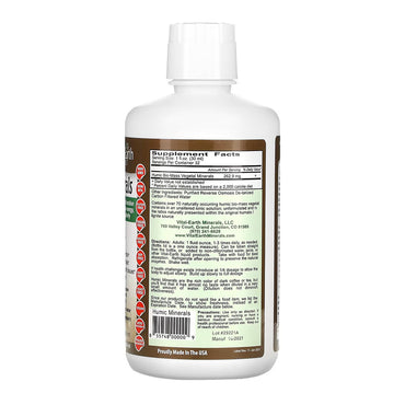 Vital Earth Humic Minerals Rich Dark Color - 32 Oz