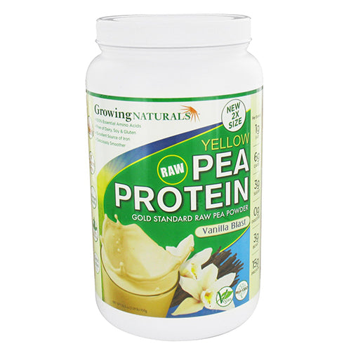 Growing Naturals Protein Powder Raw Yellow Pea Vanilla 33.5Oz