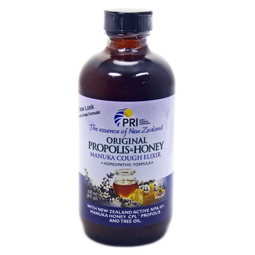 Pacific Resources Original Propolis and Honey, Manuka Honey Cough Elixir, 8 Oz