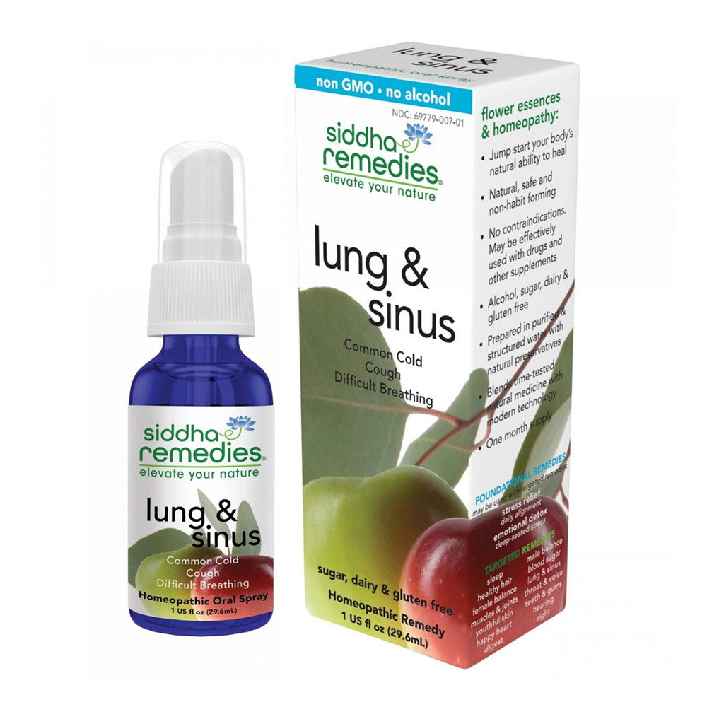 Sidda Flower Essences Plus Cell Salts Lung And Sinus Homeopathic Liquid, 1 oz