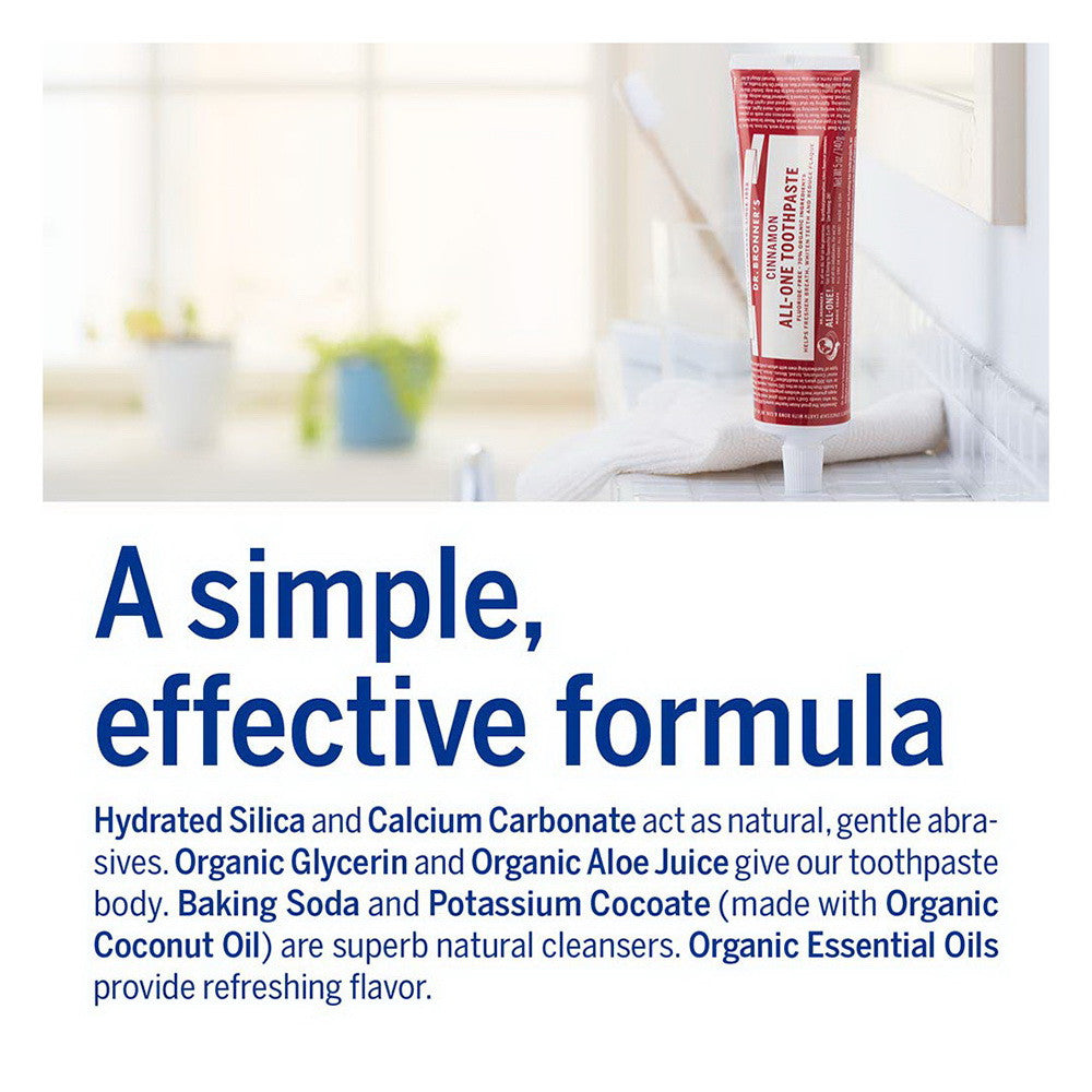Dr. Bronner s All-One Organic Cinnamon Toothpaste, 5 Oz