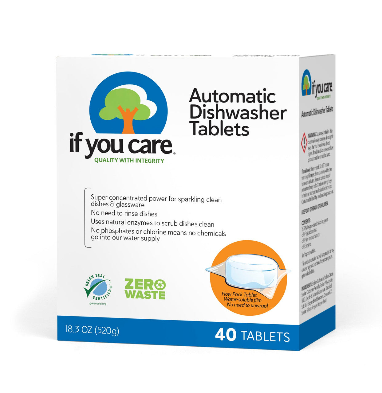 If You Care Automatic Dishwasher Tablets Free and Clear, 40 Ea