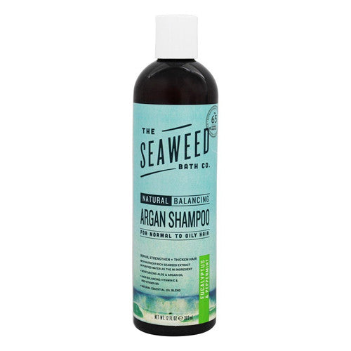The Seaweed Bath Co Natural Balancing Argan Hair Shampoo With Eucalyptus and Peppermint Scent, 12 Oz