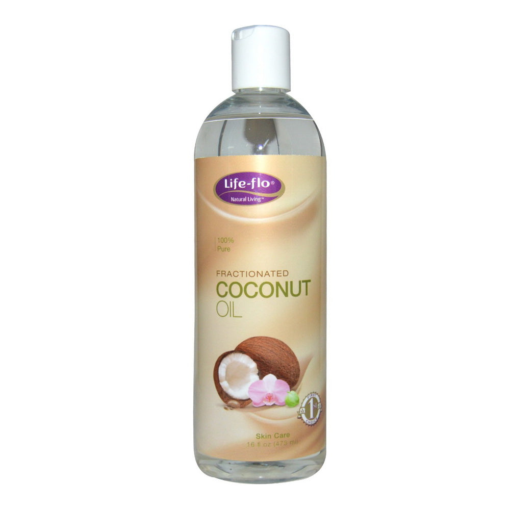 Life Flo Fractionated Pure Skin Care Coconut Oil, 16 Oz