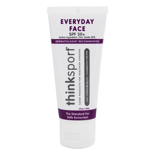 Thinksport Everyday Face Sunscreen Naturally Tinted SPF 30 Plus, 2 oz