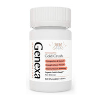 Genexa Organic Cold Crush Cold and Cough for Adult Chewable Tablets, 60 Ea