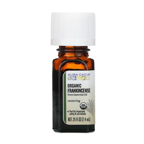 Aura Cacia Organic Essential Oil Frankincense, 0.25 Oz