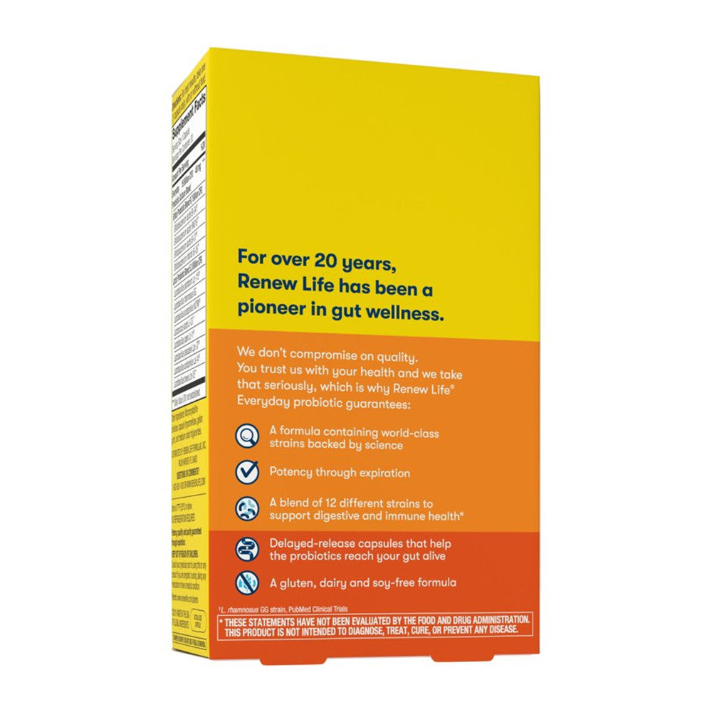 Renew Life Everyday Probiotic Capsules, 15 billion Go Pack, 30 Ct