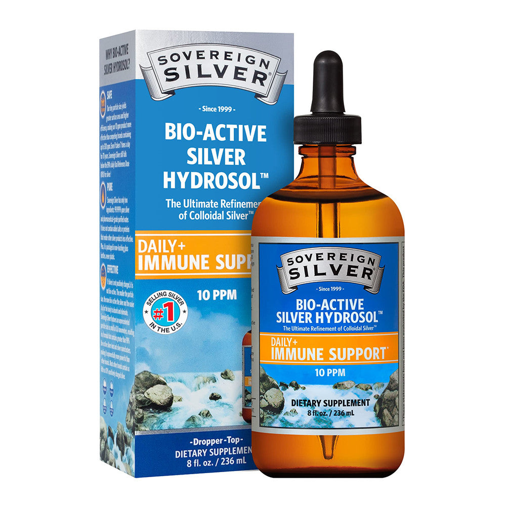 Sovereign Silver Immune Support Dropper Top, Daily Immune Support, 8 Oz