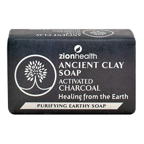 Zion Health Ancient Clay Soap Activated Charcoal, 6 Oz