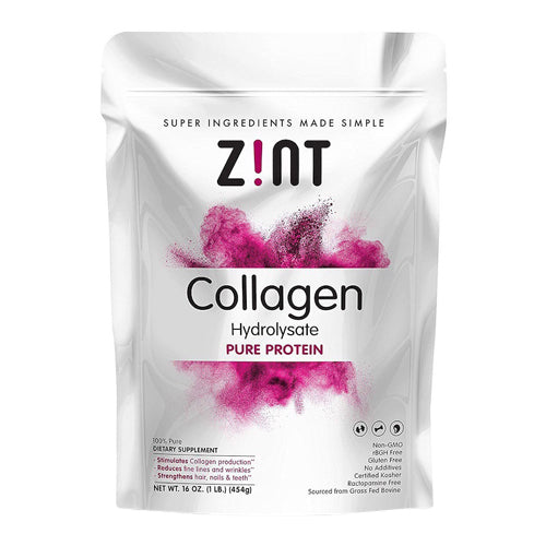 Zint Hydrolysate Pure Protein Powder Collagen, 16 Oz