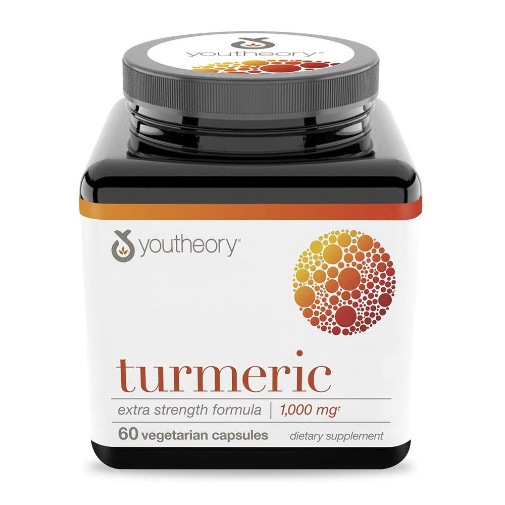 YouTheory Turmeric Extra Strength with Black Pepper Veggie Capsules, 60 Ea