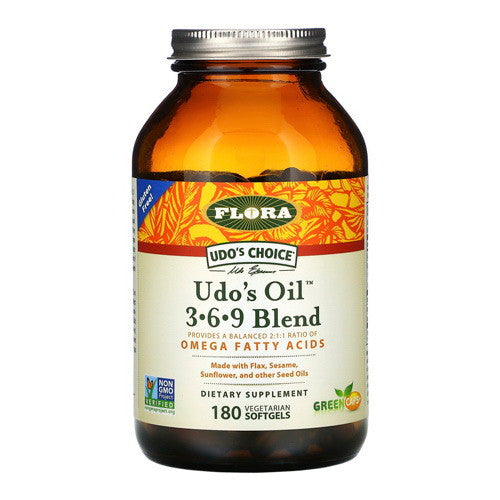 Flora Udos Choice Oil 3 6 9 Bled Omega Fatty Acids Capsules, 180 Ea