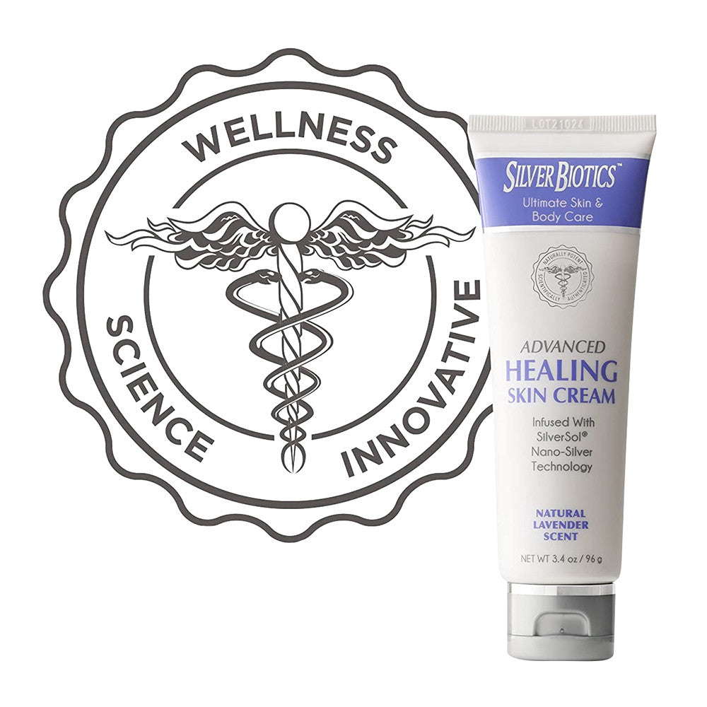 American Biotech Labs Silver Biotics Advanced Healing Skin Cream, Natural Lavender Scent, 3.4 Oz