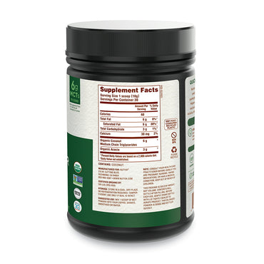Nutiva Organic Mct Powder with Prebiotic Acacia Fiber, 10.6 Oz