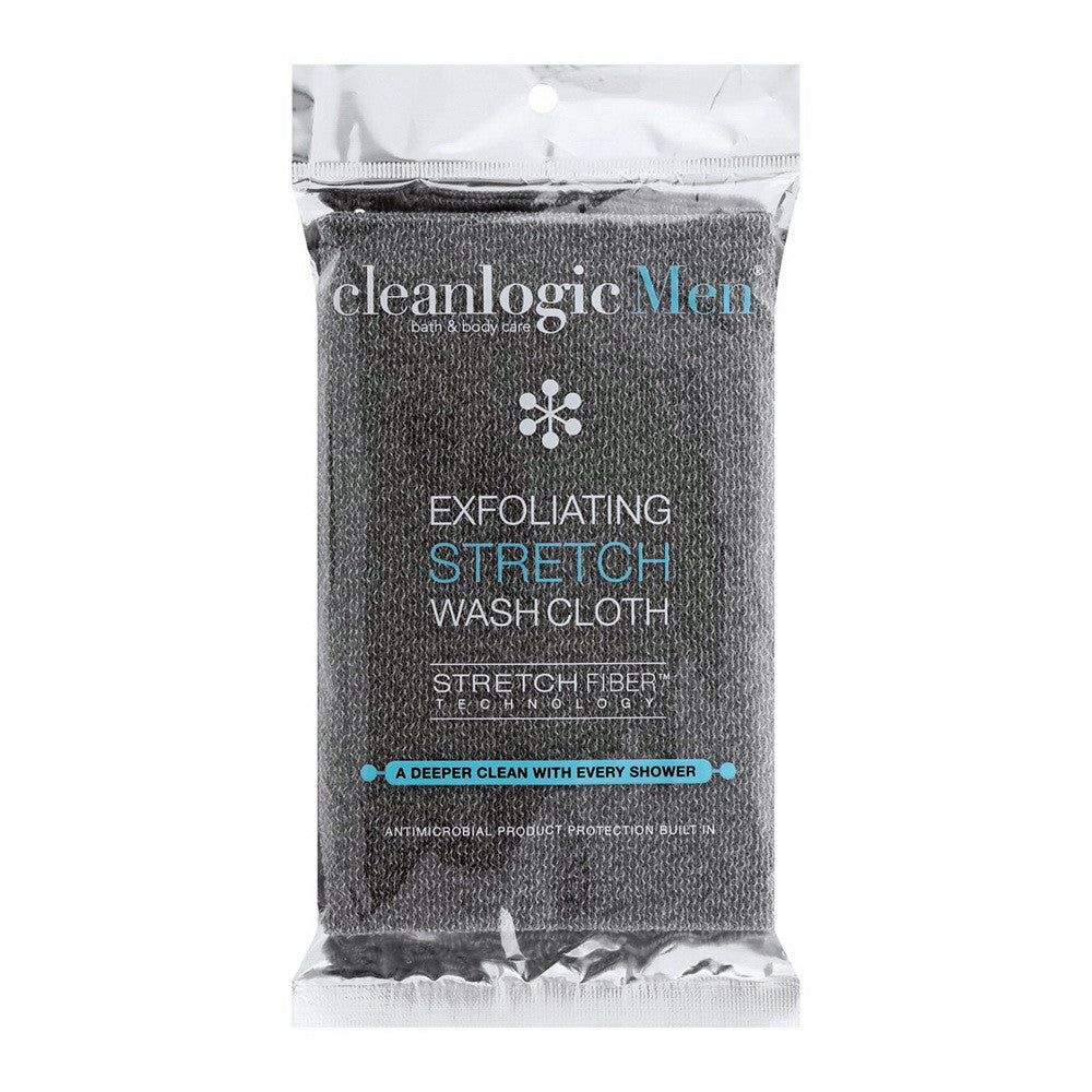 Cleanlogic Bath and Body Care Men Exfoliating Stretch Wash Cloth, 1 Ea