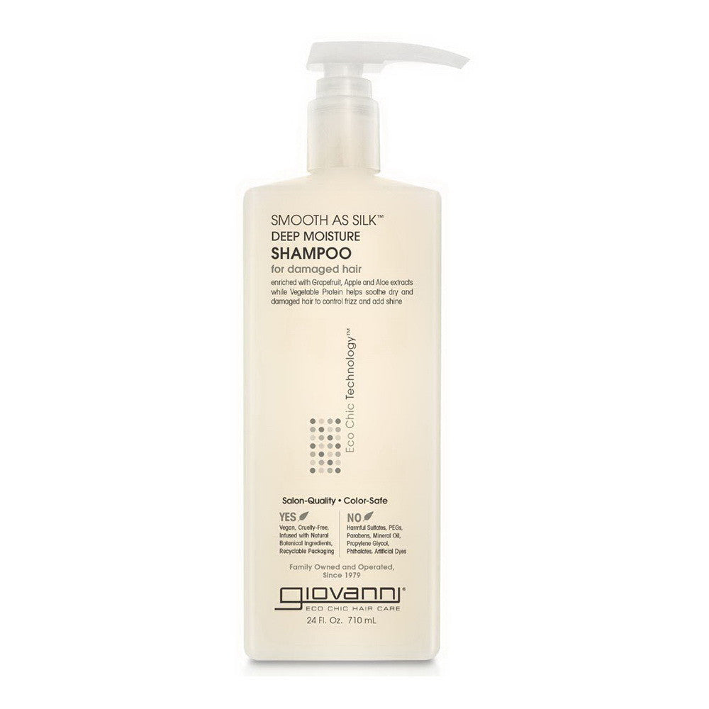 Giovanni Cosmetics Smooth As Silk Deep Moisture Shampoo, 24 Oz
