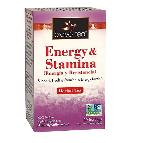 Bravo Tea Energy and Stamina Herbal Tea Bags, 20 Ea