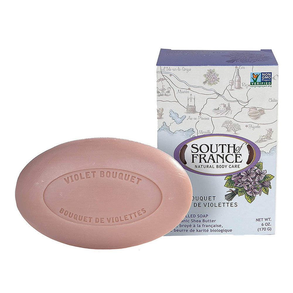 South Of France Violet Bouquet Bar Soap, 6 Oz