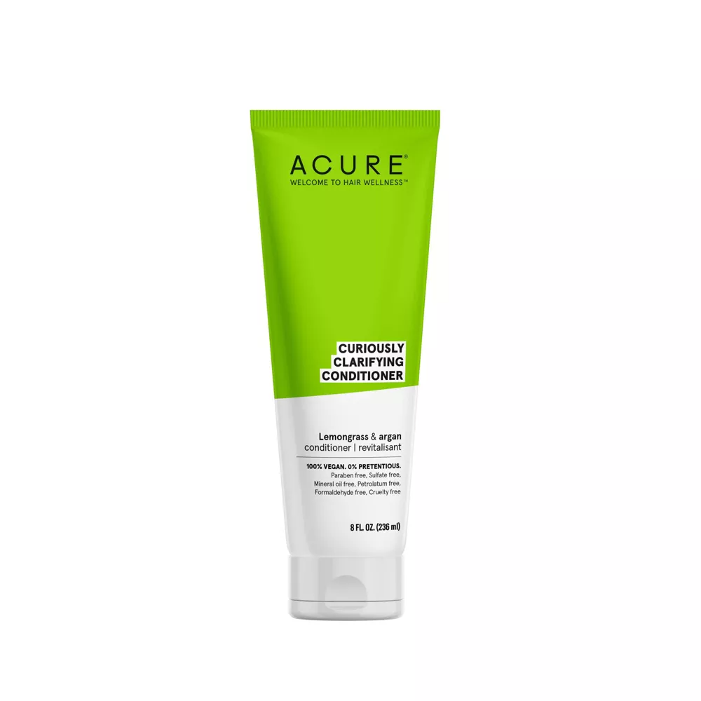 Acure Curiously Clarifying Conditioner with Lemongrass and Argan, 8 Oz