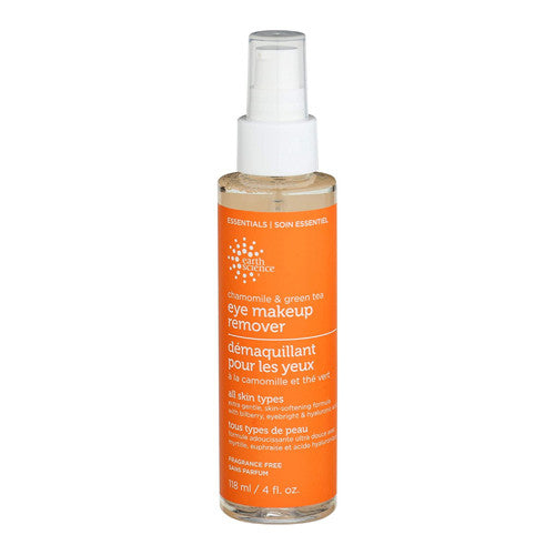 Earth Science Chamomile and Green Tea Eye Makeup Remover Liquid, 4 Oz