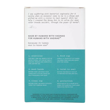 The Honey Pot Menstrual Cup, Size 2 for Medium Heavy Flow, 1 Ct