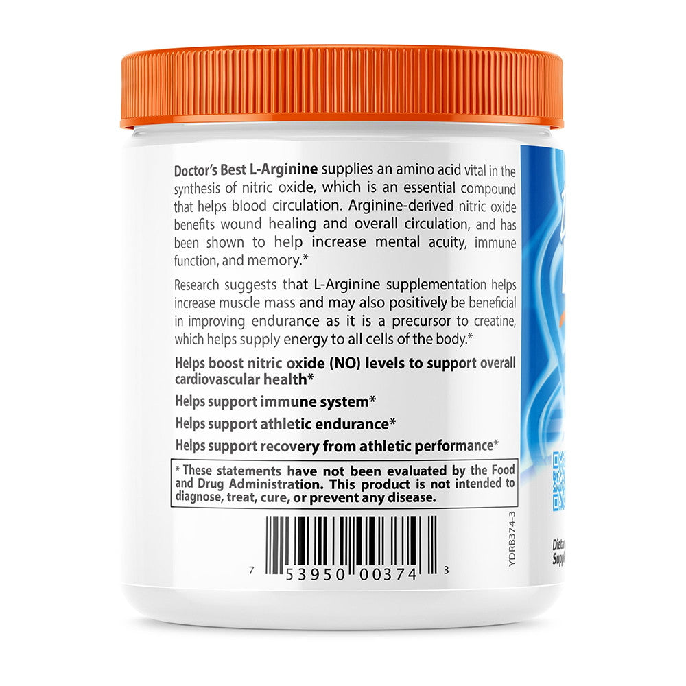 Doctors Best Pure L-Arginine Powder, 10.6 Oz