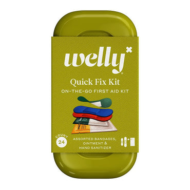 Welly Quick Fix Kit On the Go First Aid Assorted Bandages & Ointments, 24 Ea