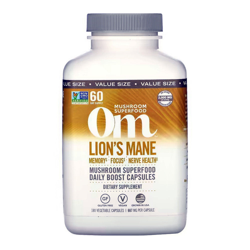 Organic Mushroom Nutrition Lion's Mane 667 mg 180 Veg Caplet