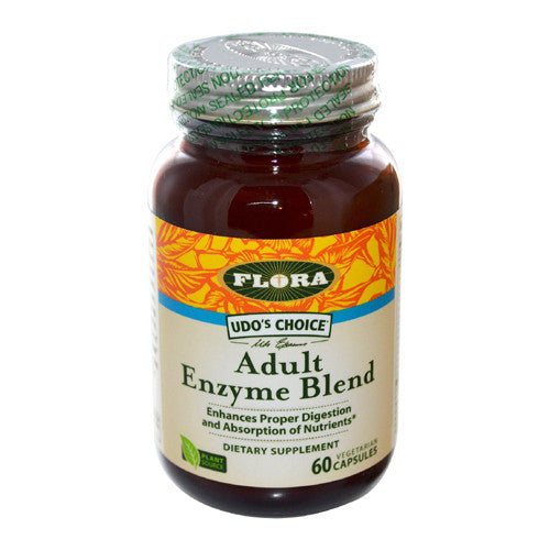 Flora Adult Enzyme Blend Vegetarian Capsules, 60 Ea