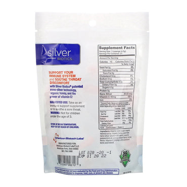 American Biotech Labs Silver Lozenges with Vitamin C, Orange Splash, 21 Ea