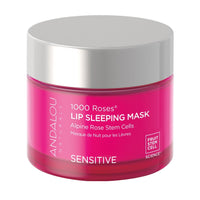 Andalou Naturals 1000 Roses Soothing Lip Sleeping Mask Nourishes and Hydrated Dry Lips, 0.42 Oz