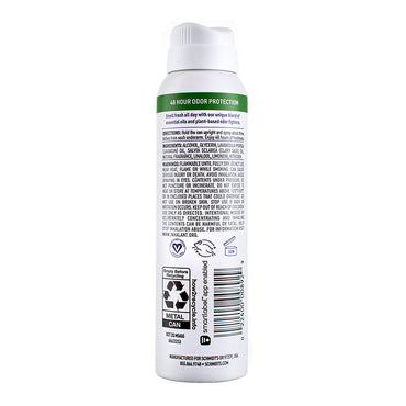 Schmidts Natural Deodorant Spray for Women and Men, Lavender And Sage with 48H Odor Protection, 3.2 Oz