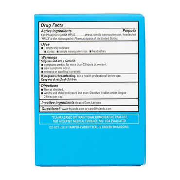 Hylands Naturals Kali Phos 6X Cell Salt Tablets, Headaches, and Simple Nervous Tension, 100 Ct